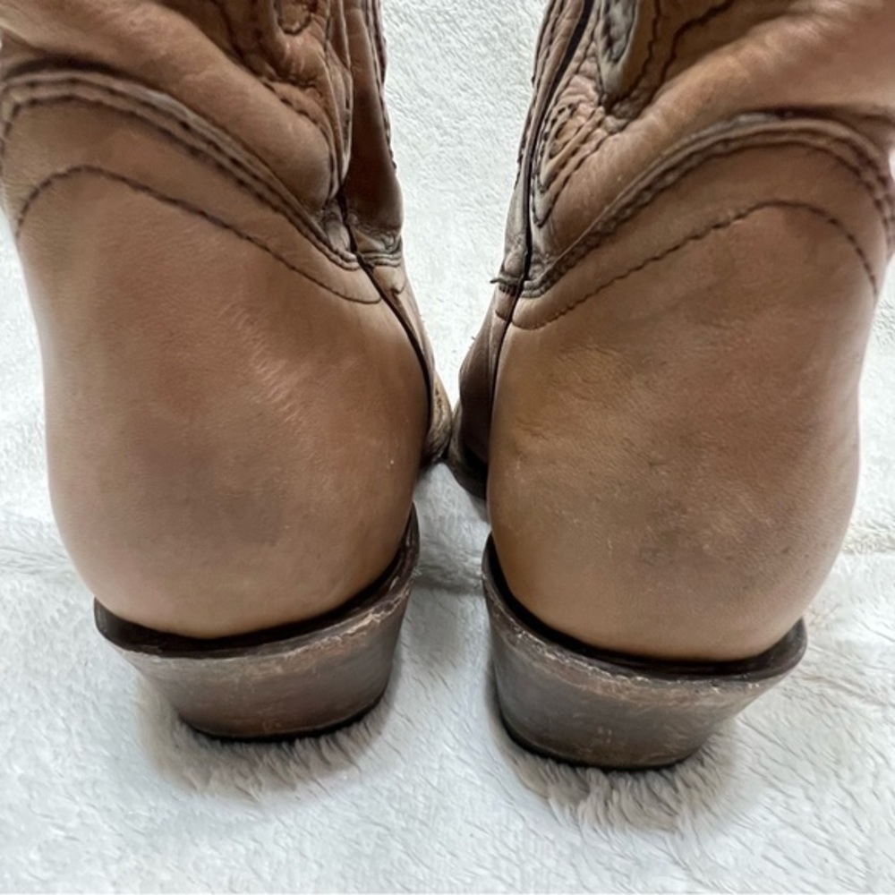 CIRCLE G BROWN SNIP TOE COWBOY BOOTS 7.5 - Picture 9 of 16